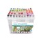 Angels Craft 60 Count Dual Tip Alcohol Markers in Primary Colors Includes Clear Plastic Storage Case